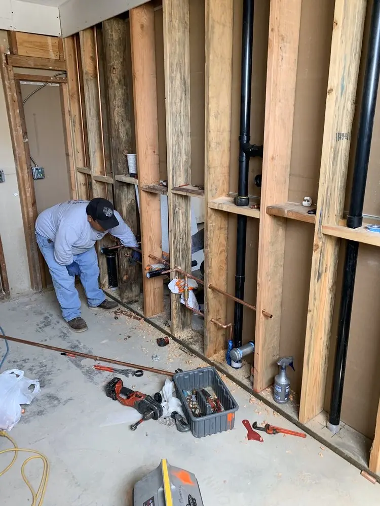Commercial rough-in plumbing for Gas Line Repair in Ridgely